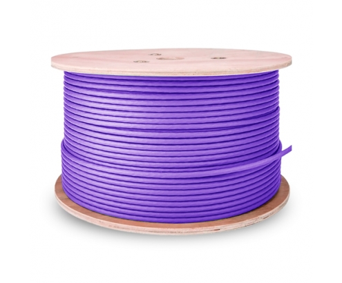 AISENS Cable de Red RJ45 LSZH Cat.6 UTP Rigido AWG23 CCA (Aleacion), Violeta, 500M