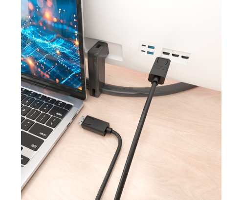 AISENS Cable DisplayPort CCS V1.4 8K@60Hz, DP/M-DP/M, Negro, 2.0m