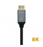 Aisens Cable Displayport V1.4 8k 60hz macho a macho 0.5m gris negro