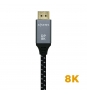 Aisens Cable Displayport V1.4 8k 60hz macho a macho gris negro 3m 