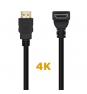 AISENS Cable HDMI V2.0 Acodado Premium Alta Velocidad / HEC 4K@60Hz 18Gbps 2 m Negro 
