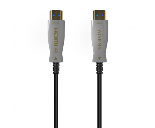 AISENS Cable HDMI V2.0 AOC Premium Alta Velocidad / Hec 4K@60Hz 4:4:4 18Gbps, A/M-A/M, Negro, 100m