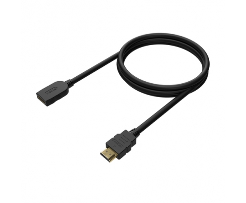 AISENS Cable HDMI V2.0 Prolongador Premium Alta Velocidad / Hec 4K@60Hz 18Gbps, A/M-A/H, Negro, 1.0M