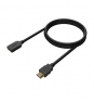 AISENS Cable HDMI V2.0 Prolongador Premium Alta Velocidad / Hec 4K@60Hz 18Gbps, A/M-A/H, Negro, 3.0M