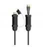 AISENS Cable HDMI V2.1 AOC con Armadura Ultra Alta Velocidad / Hec 8K@60Hz 4K@120Hz 4:4:4 48Gbps, A/M-A/M, Negro, 20M