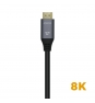 AISENS Cable HDMI V2.1 Ultra Alta Velocidad / HEC 8k@60Hz 48Gbps, A/M-A/M, 0,5 m Gris/Negro