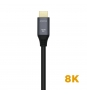 AISENS Cable HDMI V2.1 Ultra Alta Velocidad / HEC 8k@60Hz 48Gbps, A/M-A/M, 1,5 m Gris/Negro