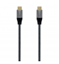 AISENS Cable USB 2.0 Aluminio 5A 100W E-Mark, USB-C/M-USB-C/M, Gris, 1.0M