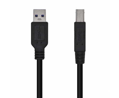 AISENS Cable USB 3.0 Impresora Tipo A/M-B/M, Negro, 3.0m