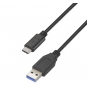 AISENS Cable USB 3.1 Gen 2 10 Gbps 3 A, Tipo C/M-A/M, Negro, 0.5m