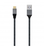 AISENS Cable USB 3.1 Gen2 Aluminio 10Gbps 3A, Tipo USB-C/M-A/M, Gris, 0.5M