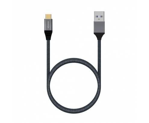 AISENS Cable USB 3.1 Gen2 Aluminio 10Gbps 3A, Tipo USB-C/M-A/M, Gris, 1.5M