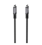 AISENS Cable USB 3.2 Gen1 Aluminio 5Gbps 4K@60Hz 3A 60W E-Mark, Tipo USB-C/M-USB-C/M, Negro, 10M