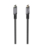 AISENS Cable USB 3.2 Gen2x2 Aluminio 20Gbps 8K@30Hz 5A 100W E-Mark, Tipo USB-C/M-USB-C/M, Negro, 3.0m