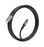AISENS Cable USB 3.2 Gen2x2 Aluminio 20Gbps 8K@30Hz 5A 100W E-Mark, Tipo USB-C/M-USB-C/M, Negro, 3.0m