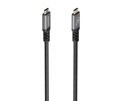 AISENS Cable USB 3.2 Gen2x2 Aluminio 20Gbps 8K@30Hz 5A 100W E-Mark, Tipo USB-C/M-USB-C/M, Negro, 3.0m