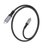 AISENS Cable USB4 Gen3x2 Aluminio 40Gbps 8K@60Hz 5A 48V 240W E-Mark, Tipo USB-C/M-USB-C/M, Negro, 1.0m
