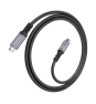 AISENS Cable USB4 Gen3x2 Aluminio 40Gbps 8K@60Hz 5A 48V 240W E-Mark, Tipo USB-C/M-USB-C/M, Negro, 1.5m