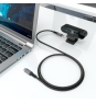 AISENS Cable USB4 Gen3x2 Aluminio 40Gbps 8K@60Hz 5A 48V 240W E-Mark, Tipo USB-C/M-USB-C/M, Negro, 1.5m