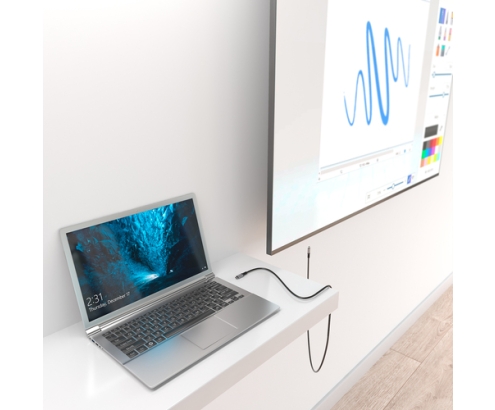 AISENS Cable USB4 Gen3x2 Aluminio 40Gbps 8K@60Hz 5A 48V 240W E-Mark, Tipo USB-C/M-USB-C/M, Negro, 1.5m