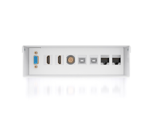 AISENS Caja de Conexiones VGA+Jack 3.5+2xHDMI+2xUSB-B+2xRJ45 Cat.6A STP, Blanco