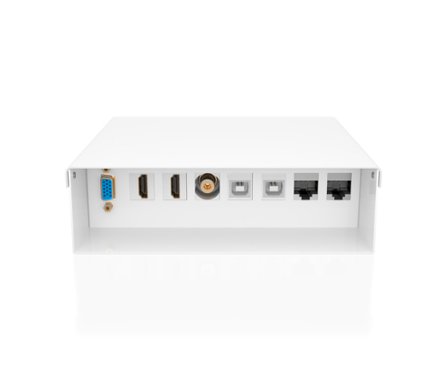 AISENS Caja de Conexiones VGA+Jack 3.5+2xHDMI+2xUSB-B+2xRJ45 Cat.6A STP, Blanco