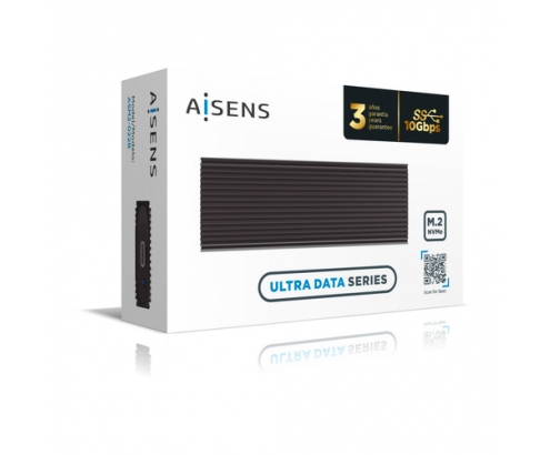 AISENS Caja Externa M.2 (NGFF) ASM2-022B NVMe A USB3.2 Gen2, Negra