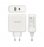 AISENS Cargador 57 W, 1x USB-C PD3.0 45 W, 1x USB-A 5 V / 2.4 A 12 W, Blanco