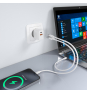 AISENS Cargador GaN 20W, 1xUSB-C PD3.0, 1xUSB-A QC3.0, Blanco