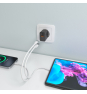 AISENS Cargador GaN 20W, 1xUSB-C PD3.0, 1xUSB-A QC3.0, Negro