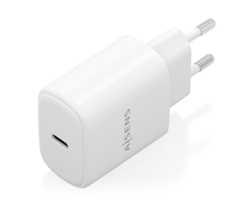 AISENS Cargador GaN 30W, 1xUSB-C PD3.0, Blanco