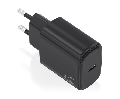 AISENS Cargador GaN 30W, 1xUSB-C PD3.0, Negro
