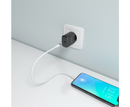 AISENS Cargador GaN 30W, 1xUSB-C PD3.0, Negro