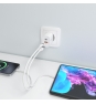 AISENS Cargador GaN 30W, 1xUSB-C PD3.0 QC4.0, 1xUSB-A QC3.0, Blanco