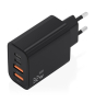 AISENS Cargador GaN 32W, 2xUSB-C PD3.0, 2xUSB-A, Negro