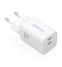 AISENS Cargador GaN 65W, 2xUSB-C PD3.0 QC4.0, Blanco