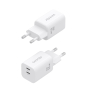 AISENS Cargador GaN 65W, 2xUSB-C PD3.0 QC4.0, Blanco