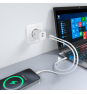 AISENS Cargador GaN 65W, 2xUSB-C PD3.0 QC4.0, Blanco