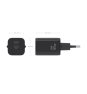 AISENS Cargador GaN 65W, 2xUSB-C PD3.0 QC4.0, Negro