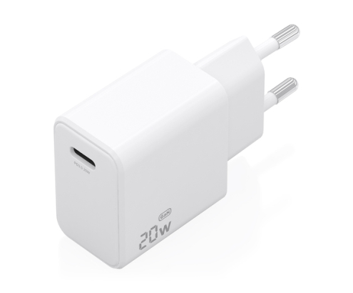 AISENS Cargador GaN USB-C PD3.0 1xUSB-C 20W, Blanco