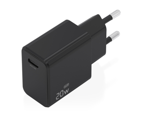 AISENS Cargador GaN USB-C PD3.0 1xUSB-C 20W, Negro