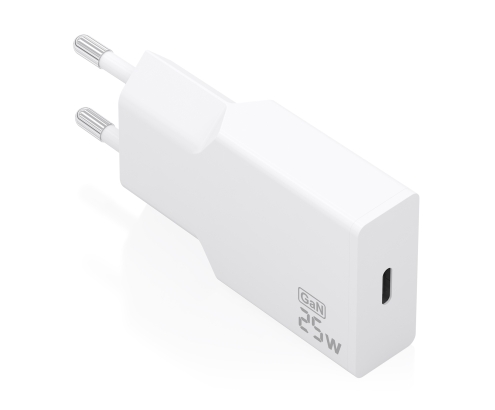 AISENS Cargador Ultra Delgado GaN 25W, 1xUSB-C PD3.0, Blanco
