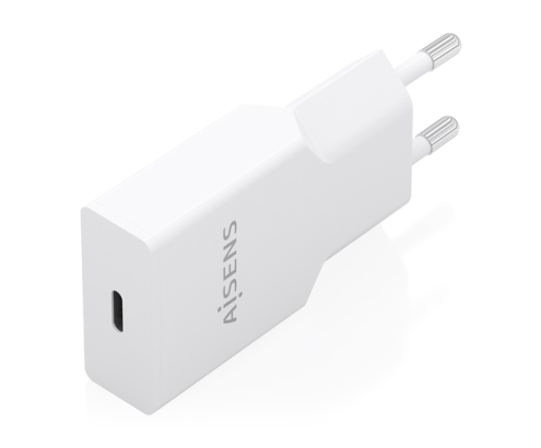 AISENS Cargador Ultra Delgado GaN 30W, 1xUSB-C PD3.0, Blanco