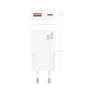 AISENS Cargador Ultra Delgado GaN 30W, 1xUSB-C PD3.0 QC4.0, 1xUSB-A QC3.0, Blanco