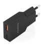 AISENS Cargador Ultra Delgado GaN 30W, 1xUSB-C PD3.0 QC4.0, 1xUSB-A QC3.0, Negro