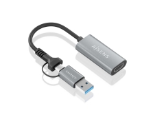 AISENS Conversor Aluminio USB-A+USB-C A HDMI 1080P@60Hz, USB-A/M+USB-C...