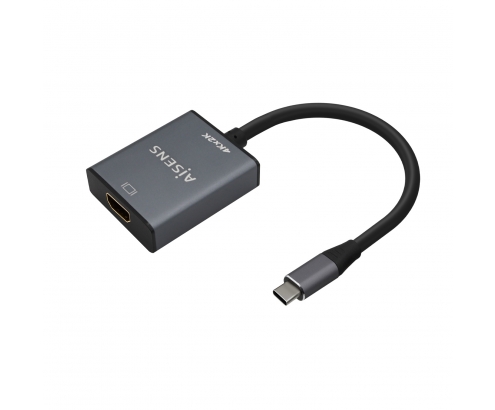 AISENS Conversor Aluminio USB-C A HDMI 4K@30Hz, USB-C/M-HDMI/H, Gris, 15cm