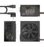 AISENS Fuente Alimentacion ATX 500W con Cable de Alimentacion OEM, Negra