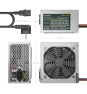 AISENS Fuente Alimentacion ATX 500W con Cable de Alimentacion OEM, Plata