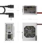AISENS Fuente Alimentacion SFX 500W con Cable de Alimentacion OEM, Plata
